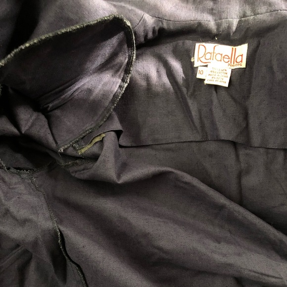 VINTAGE LINEN Blend Blazer Blue Size 10P - Picture 6 of 7